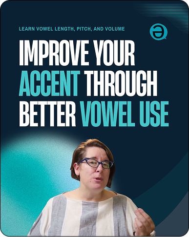 Accent Coach Bianca artwork about improving accent through vowel use.